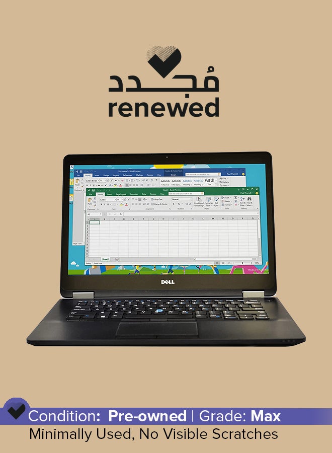 ديل - لابتوب لاتيتود E7470 مجدد (2016) بشاشة مقاس 14 بوصة ومعالج انتل كور i5/الجيل السادس/ذاكرة وصول عشوائي رام سعة 32 جيجابايت/محرك أقراص اس اس دي سعة 1 تيرابايت/بطاقة رسومات إنتل مشتركة مدمجة اللغة الإنجليزية أسود - Image 1
