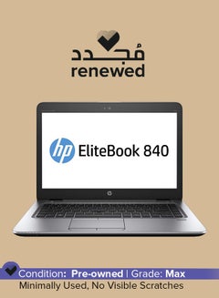 إتش بي لابتوب ايليت بوك 840 G3 مجدد بشاشة مقاس 14 بوصة ومعالج انتل كور i7/الجيل السادس/ذاكرة وصول عشوائي رام سعة 8 جيجابايت/محرك أقراص اس اس دي سعة 256 جيجابايت/بطاقة رسومات انتل عالية الدقة سعة 64 ميجابايت 520 اللغة الإنجليزية فضي  - Image 1