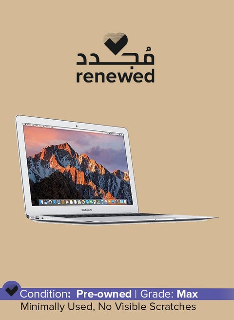 Renewed - Macbook Air A1466 (2017) Laptop With 13.3-Inch Display,Intel Core i5 Processor/7th Gen/8GB RAM/256GB SSD/1.5GB Intel HD Graphics English Silver
