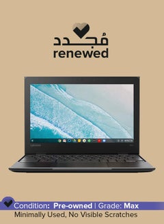 لينوفو لابتوب كروم بوك 100e مجدد (2019) بشاشة مقاس 11.6 بوصة ومعالج ميدياتيك MTK 8173C/ذاكرة وصول عشوائي رام سعة 4 جيجابايت/اي ام ام سي سعة 32 جيجابايت/الجيل الثامن/نظام تشغيل كروم/رسومات مدمجة اللغة الإنجليزية أسود  - Image 1