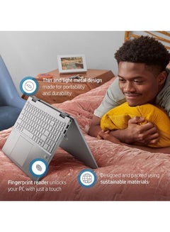 HP Pavilion x360 Convertible (Upgraded Version) Laptop With 14-Inch Display, Core i5-1235U Processor/8GB RAM/256GB SSD/Windows 11 Home English Natural Silver  - Image 4