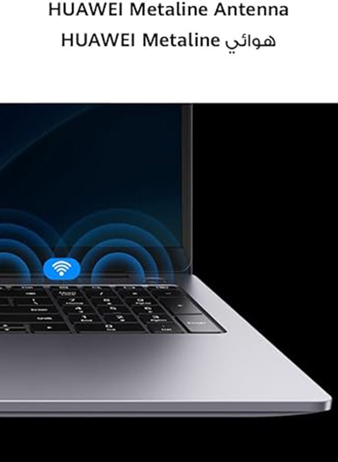 MateBook D16 Laptop With 16-Inch Display, Core i9-13900H Processor/16GB RAM/1TB SSD/Intel Iris Xe Graphics/Windows 11 Home English/Arabic Sliver