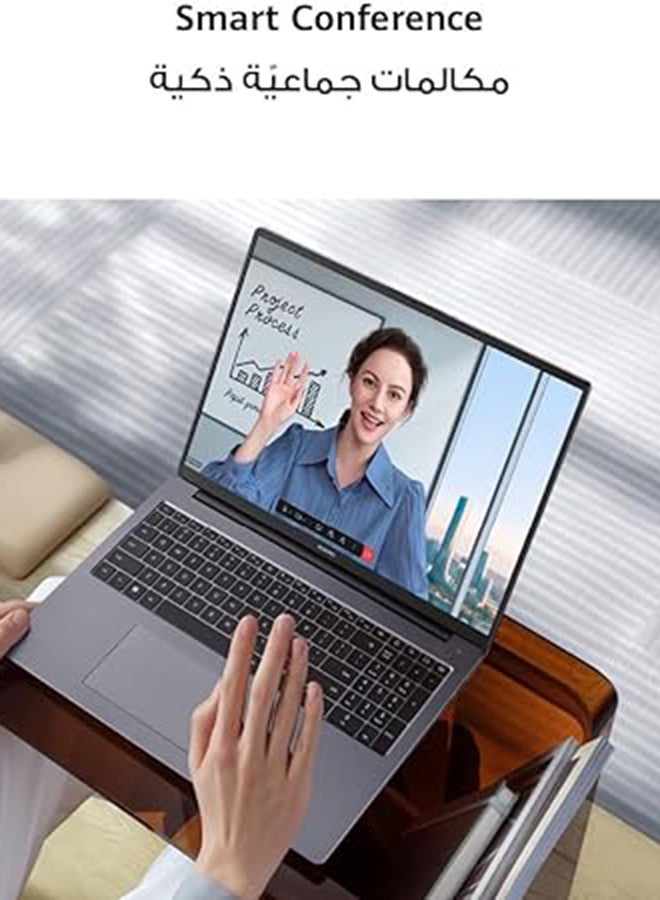 MateBook D16 Laptop With 16-Inch Display, Core i9-13900H Processor/16GB RAM/1TB SSD/Intel Iris Xe Graphics/Windows 11 Home English/Arabic Sliver