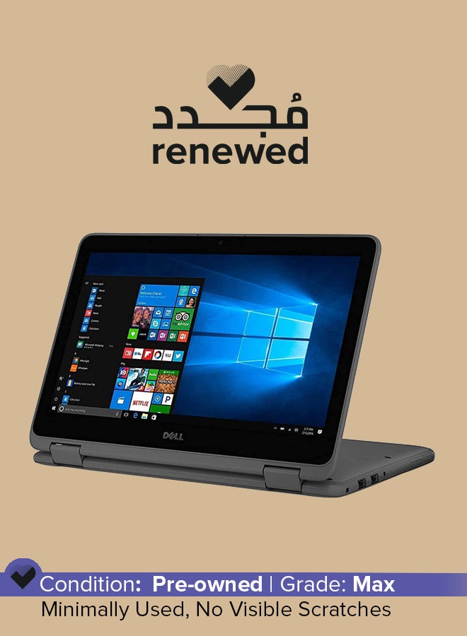 ديل - لابتوب لاتيتود 3189 مجدد (2019) قابل للتحويل 2 في 1 مزود بشاشة لمس مقاس 11.6 بوصة ومعالج انتل بنتيوم N4200 وذاكرة وصول عشوائي رام سعة 4 جيجابايت ومحرك أقراص اس اس دي سعة 128 جيجابايت ورسومات مدمجة اللغة الإنجليزية رمادي - Image 1