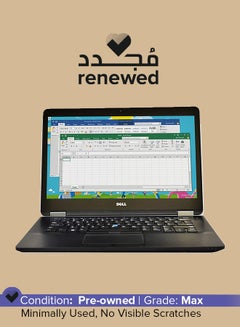 DELL Renewed - Lattidue E7280 Laptop With 12.5-Inch Display,Intel Core i5 Processor/7th Gen/8GB RAM/256GB SSD/64MBâ€ŽIntel HD Graphics 520 English Black  - Image 1