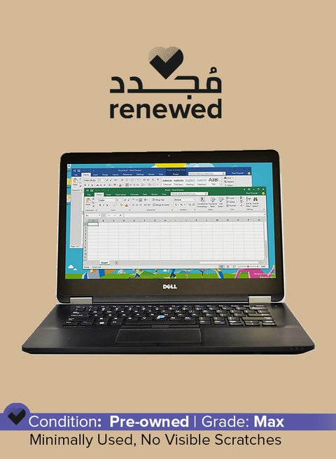 تم تجديده - كمبيوتر محمول Lattidue E7280 بشاشة مقاس 12.5 بوصة ومعالج Intel Core i5/الجيل السابع وذاكرة وصول عشوائي سعة 8 جيجابايت ومحرك أقراص SSD سعة 256 جيجابايت وبطاقة رسومات Intel HD 520 إنجليزي أسود