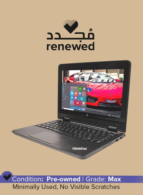 Renewed - ThinkPad Yoga 11E X360 With 11.6-Inch Touch Screen Display,Intel Core i5-7th Generation/8GB RAM/256 GB SSD/Windows 10 English Black