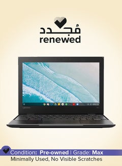 لينوفو لابتوب كروم بوك 100e مجدد (2019) بشاشة مقاس 11.6 بوصة ومعالج ميديا تيك MTK 8173C/ذاكرة وصول عشوائي رام سعة 4 جيجابايت/اي ام ام سي سعة 32 جيجابايت/الجيل الثامن/نظام تشغيل كروم/رسومات مدمجة اللغة الإنجليزية أسود  - Image 1