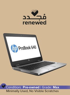 HP Renewed - ProBook 640 G2 Laptop With 14-Inch Display,Intel Core i5 Processor /6th Gen/8GB RAM/256GB SSD/620MB Intel UHD Graphics/Windows 10 Pro English Black/silver  - Image 1