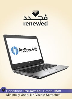 إتش بي لابتوب بروبوك 640 G2 بشاشة مقاس 14 بوصة ومعالج انتل كور i5 / الجيل السادس وذاكرة الوصول العشوائي سعة 8 جيجابايت ومحرك أقراص اس اس دي سعة 256 جيجابايت وبطاقة رسومات انتل يو اتش دي سعة 620 ميجابايت ونظام التشغيل ويندوز 10 برو اللغة الإنجليزية أسود  - Image 1