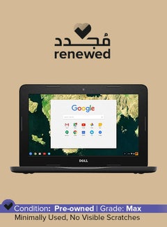DELL Renewed - Chromebook 11 3180 (2017) Laptop With 11.6-Inch Display,Intel Celeron N3060 Processor/3rd Gen/4GB RAM/16GB SSD Intel HD Graphics 400 English Black  - Image 1