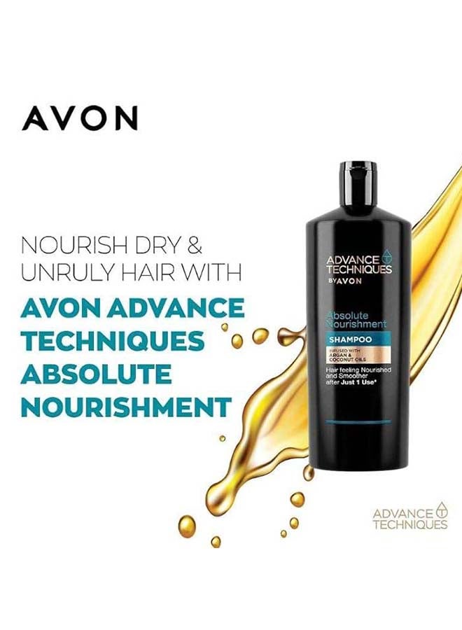 AVON - Advance Techniques Absolute Nourishment Shampoo With Argan And Coconut Oil For Smoother And Shinier Hair 700ml - Image 1
