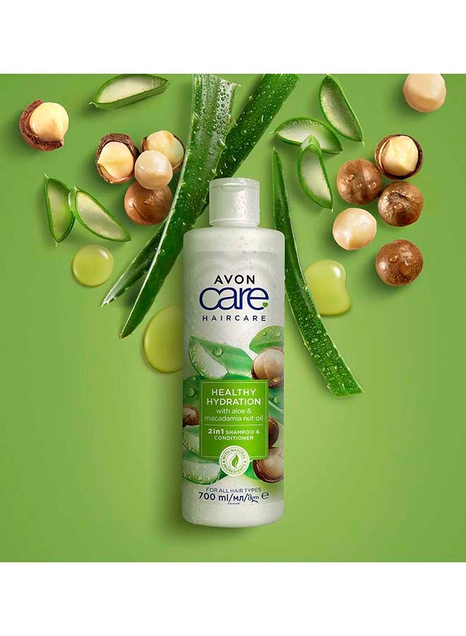 AVON - Care 2 In 1 Shampoo With Aloe And Macadamia Nut Oil 700ml - Image 1