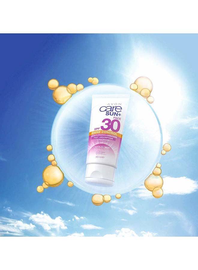 AVON Care - Sun+ SPF 30 Shine Control Facial Sun Cream 50ml - Image 2