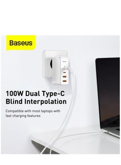 بيسوس شاحن USB C بقوة 100 وات، مزود طاقة PD PPS بأربعة منافذ، شاحن سريع مع GaN، محول شحن لأجهزة MacBook Pro/Air، iPhone 15/14/13/12، iPad Pro، Galaxy S23، الكمبيوتر المحمول، Steam Deck، Apple Watch وما إلى ذلك  - Image 4
