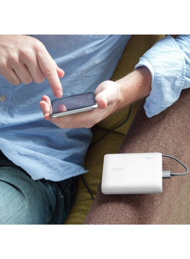 آنكر - 13000 mAh Anker PowerCore , Compact 13000mAh 2-Port Ultra-Portable Phone Charger Power White - Image 1