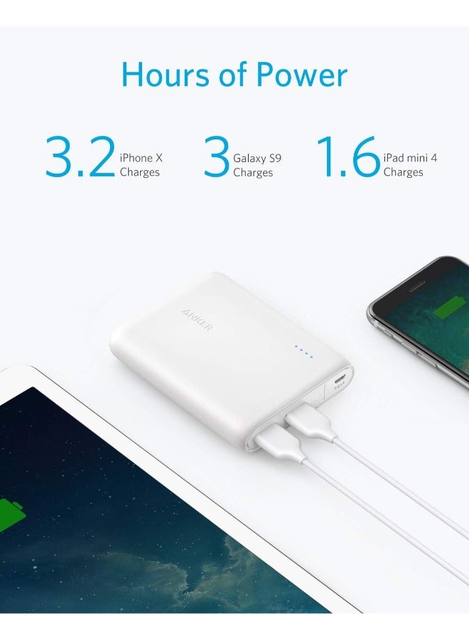 آنكر - 13000 mAh Anker PowerCore , Compact 13000mAh 2-Port Ultra-Portable Phone Charger Power White - Image 1