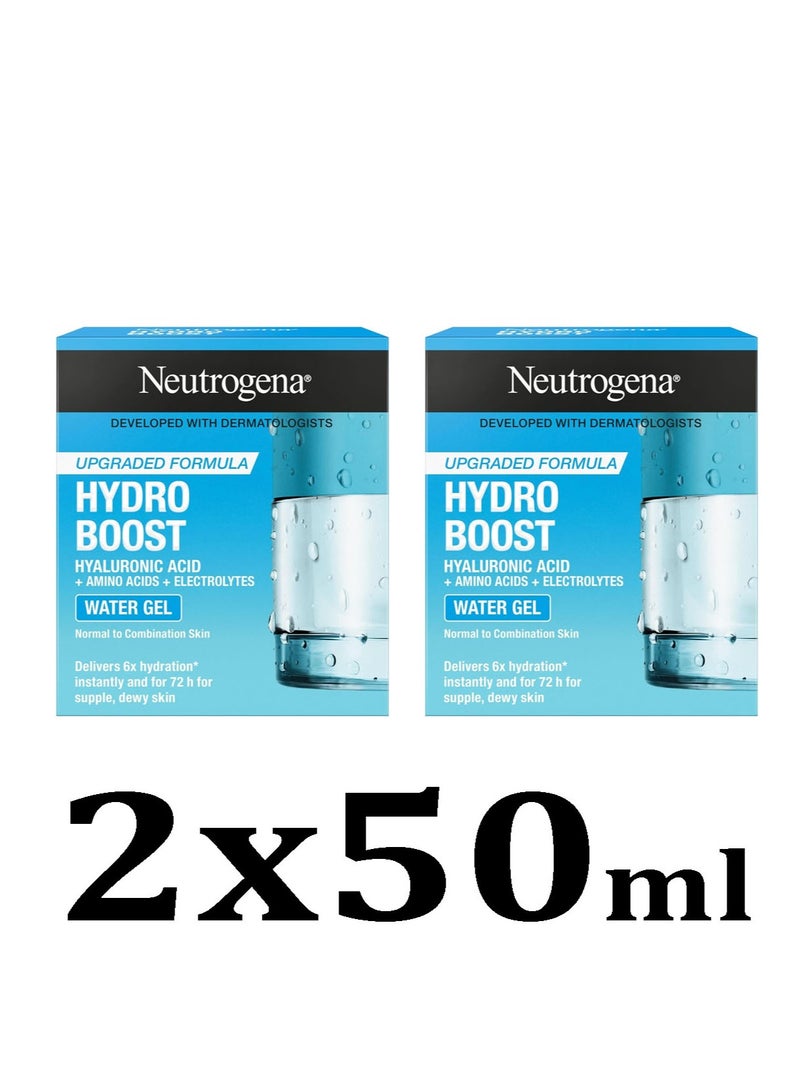 Neutrogena Face Moisturizer Water Gel, Hydro Boost With Hyaluronic Acid + Amino Acids + Electrolytes - For Normal To Combination Skin 50ml  - Image 1