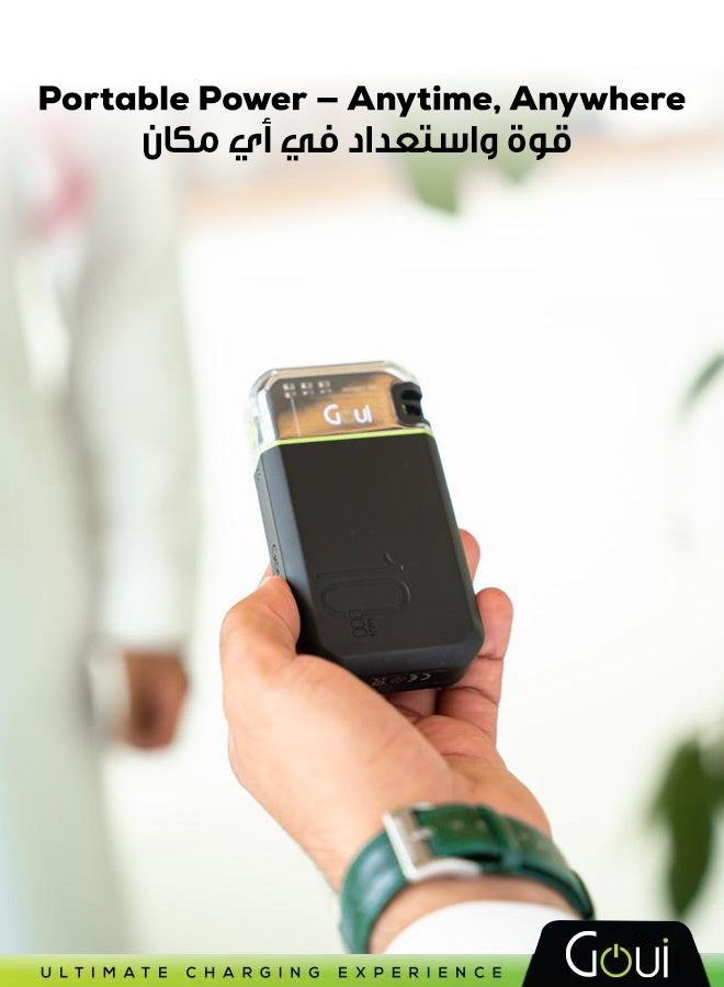 جوي باور بانك بيست بسعة 10000 ملي أمبير - شاحن محمول بقوة 35 واط مع وظيفة الشحن المتزامن، و شحن سريع لأجهزة آيفون، سامسونج، جالاكسي، آيباد برو، إيربودز، هواوي، الأجهزة اللوحية، أجهزة تحديد المواقع، مشغلات MP3/MP4، و غيرها الكثير - تصميم صغير الحجم و مريح لتوفير طاقة فورية في أي مكان - Image 4
