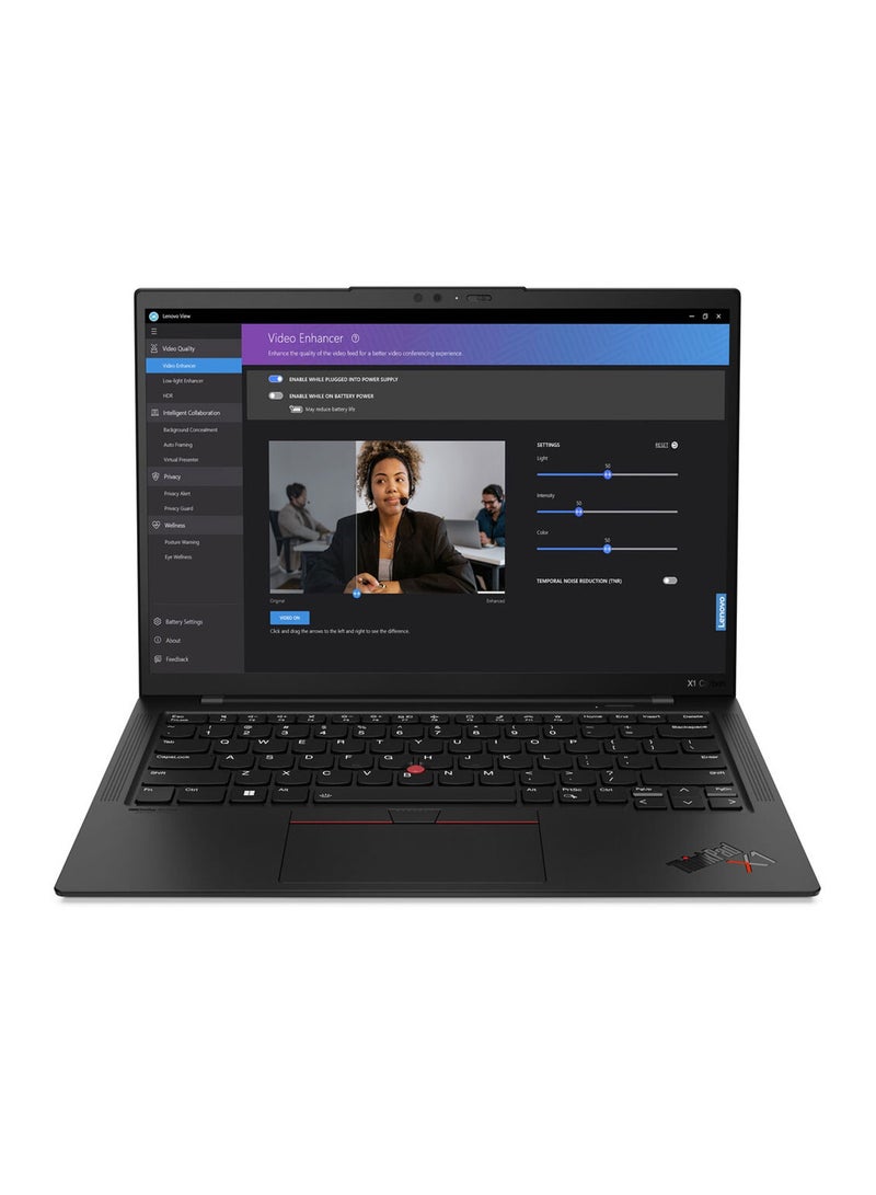 Lenovo - Gen 11 ThinkPad X1 Carbon (Upgraded Version) Laptop With Intel Core i7-1355U Processor, 14 Inch WUXGA Touchscreen, 16GB LPDDR5 RAM, 512GB Gen4 Performance SSD, Thunderbolt, Backlit Keyboard And Windows 11 Pro English Black - Image 1