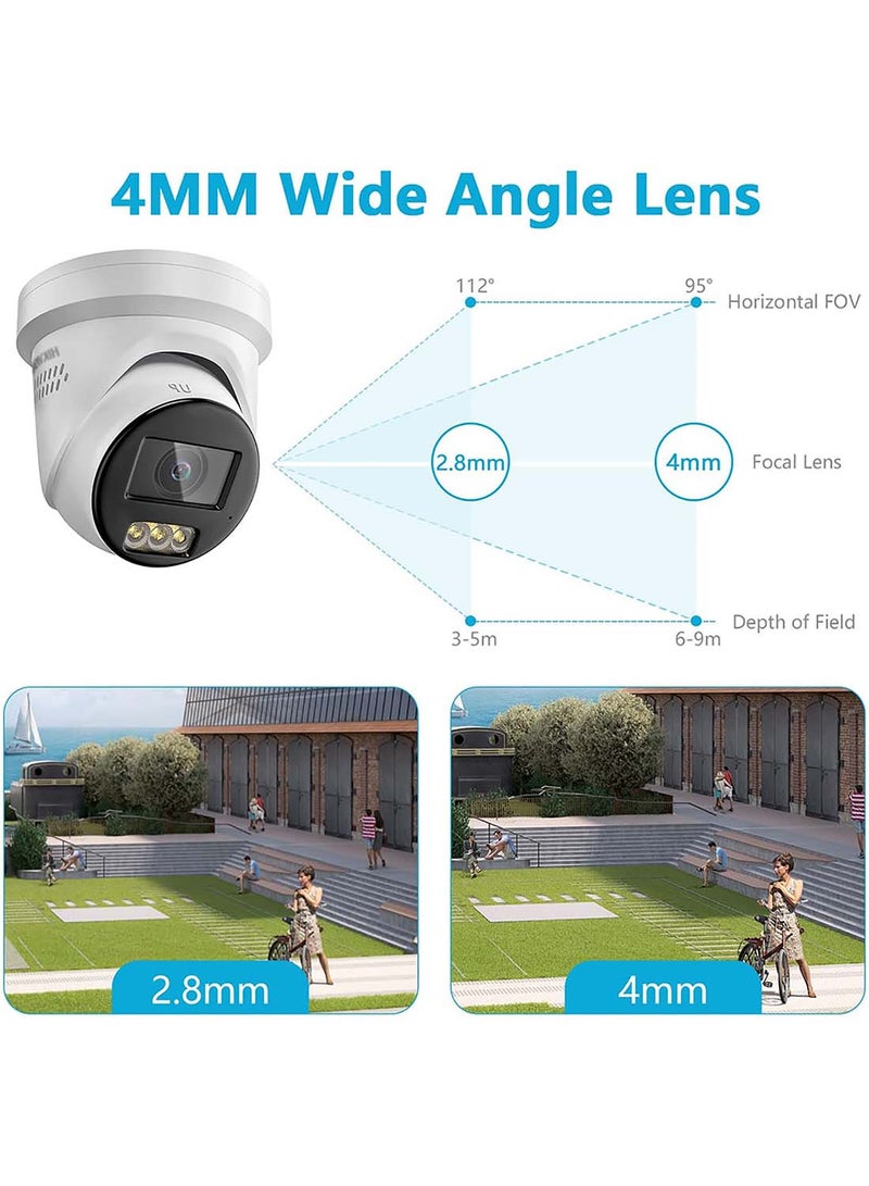 HIKVISION DS-2CD2347G2-LSU/SL 4MP ColorVu Strobe Light And Audible Warning Fixed Turret Network Camera, 24/7 Colorful Imaging, Focus On Human And Vehicle Targets Classification, H.265+, Built-In Two-Way Audio, Water And Dust Resistant (IP67) White  - Image 2