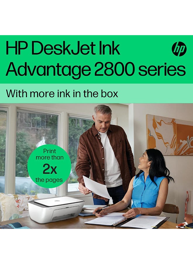 HP - DeskJet Ink Advantage 2875 All-In-One Printer White - Image 1