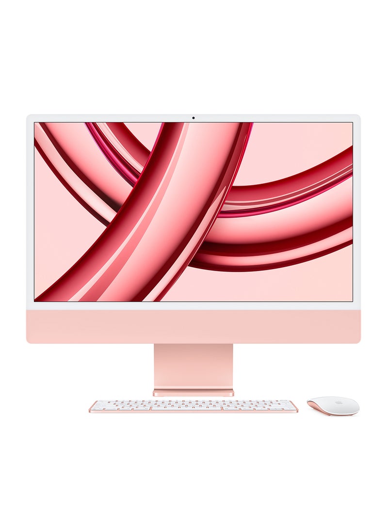 Apple - iMac M3 Chip With 8 Core CPU 8 Core GPU 8GB 256GB SSD, 24-Inch 4.5K Retina Display, MQRD3 English Pink - Image 1