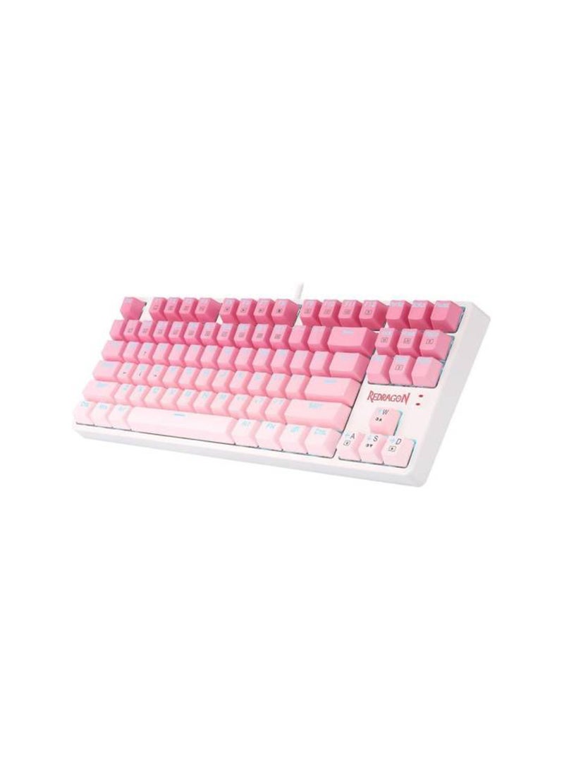REDRAGON K645W-GP Cass 80% Mechanical Keyboard, Redragon Brown Key Switches, Wired Connectivity, Anti-Ghosting, Splash-Proof, Gradient Pink/White | K645W-GP-RGB  - Image 1