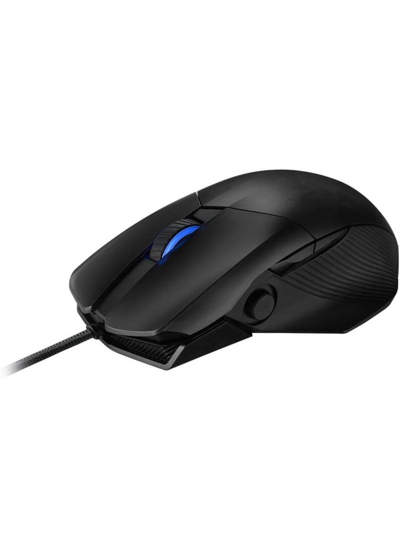 أسوس - ماوس الألعاب P511 ROG Chakram Core يتميز بعصا تحكم قابلة للبرمجة ومستشعر متقدم بدقة 16000 نقطة في البوصة وتصميم مقابس التبديل القابلة للضبط ووزن قابل للتعديل والتخفي ولقطات الشاشة الفورية وإضاءة Aura Sync - أسود - Image 1