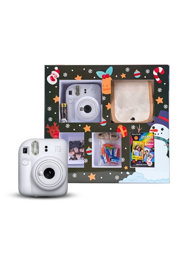FUJIFILM Instax Mini Camera Christmas Box, White - Image 1