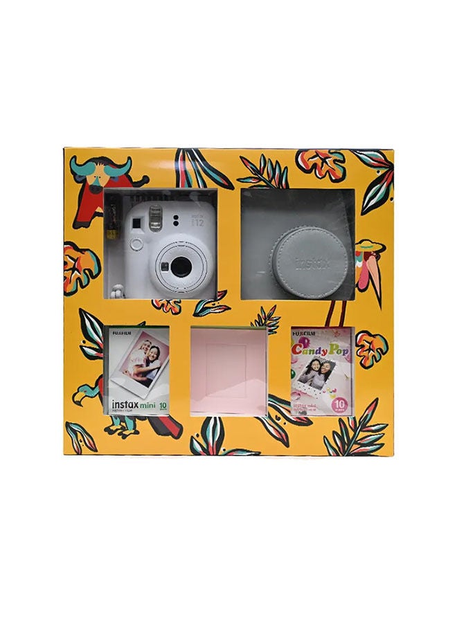 FUJIFILM - Fujifilm Instax Mini 12 Camera, 60mm, With Gift Box - White - Image 1