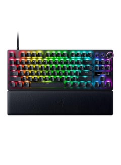 Huntsman V3 Pro TKL Mechanical Gaming Keyboard, Analog Optical Switch Gen-2, Doubleshot PBT Keycaps, N-key Rollover w/ Anti-ghosting, Detachable Type C, ENG-US Layout, Black | RZ03-04980100-R3M1 Black