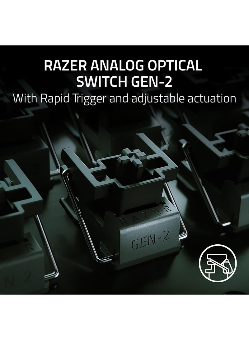 RAZER - Huntsman V3 Pro TKL Mechanical Gaming Keyboard, Analog Optical Switch Gen-2, Doubleshot PBT Keycaps, N-key Rollover w/ Anti-ghosting, Detachable Type C, ENG-US Layout, Black | RZ03-04980100-R3M1 Black - Image 1