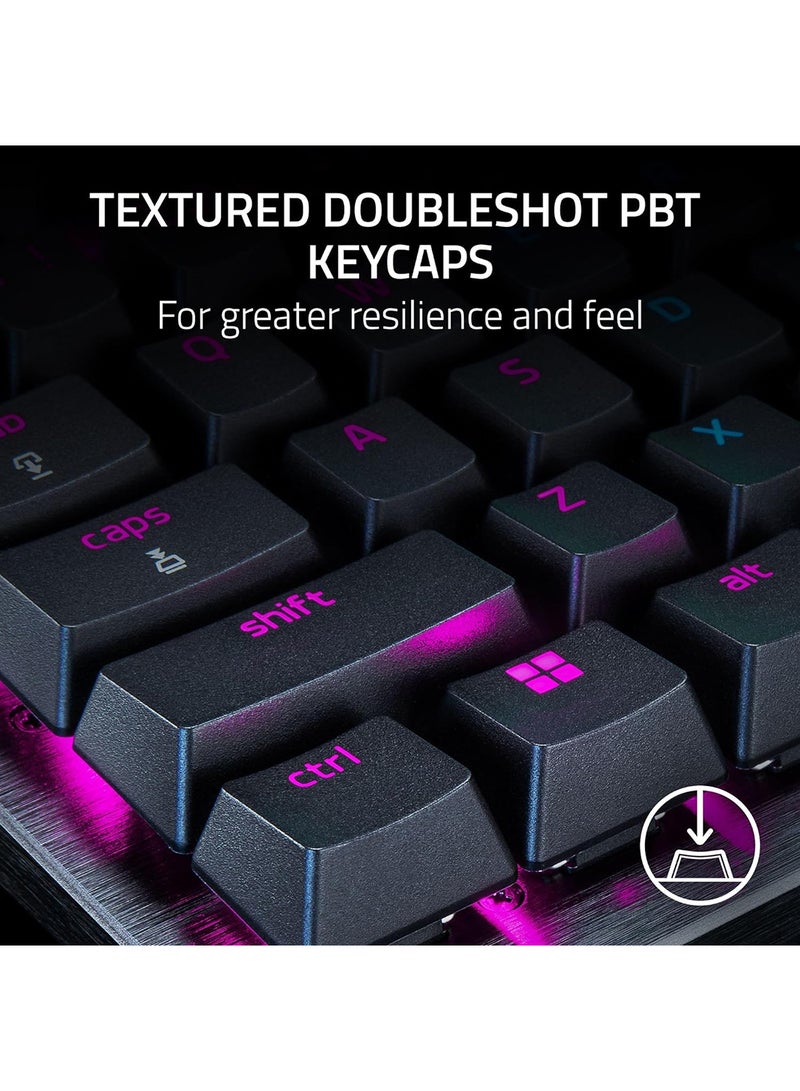 RAZER - Huntsman V3 Pro TKL Mechanical Gaming Keyboard, Analog Optical Switch Gen-2, Doubleshot PBT Keycaps, N-key Rollover w/ Anti-ghosting, Detachable Type C, ENG-US Layout, Black | RZ03-04980100-R3M1 Black - Image 1
