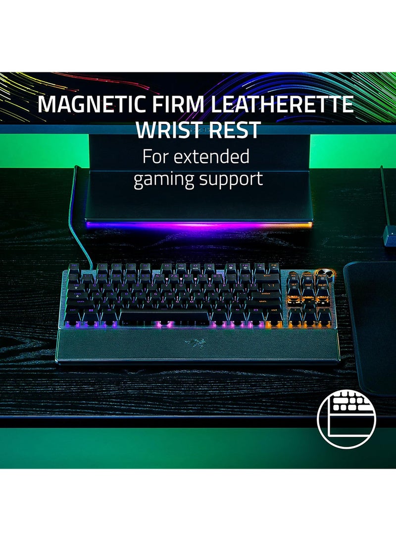 RAZER - Huntsman V3 Pro TKL Mechanical Gaming Keyboard, Analog Optical Switch Gen-2, Doubleshot PBT Keycaps, N-key Rollover w/ Anti-ghosting, Detachable Type C, ENG-US Layout, Black | RZ03-04980100-R3M1 Black - Image 1