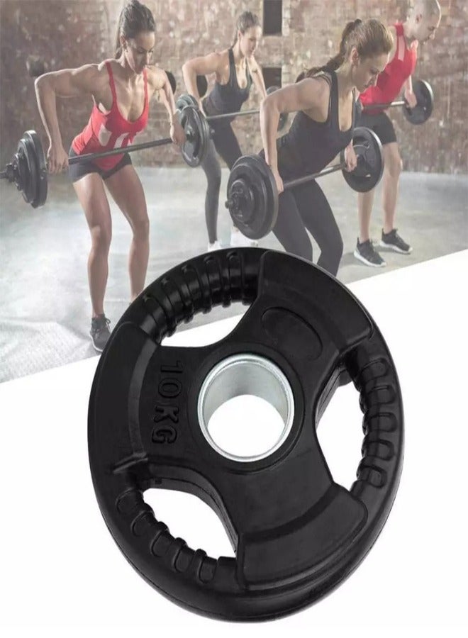 Body Builder Hand Grip Rubber Coated Barbell Plate 32cm  - Image 4