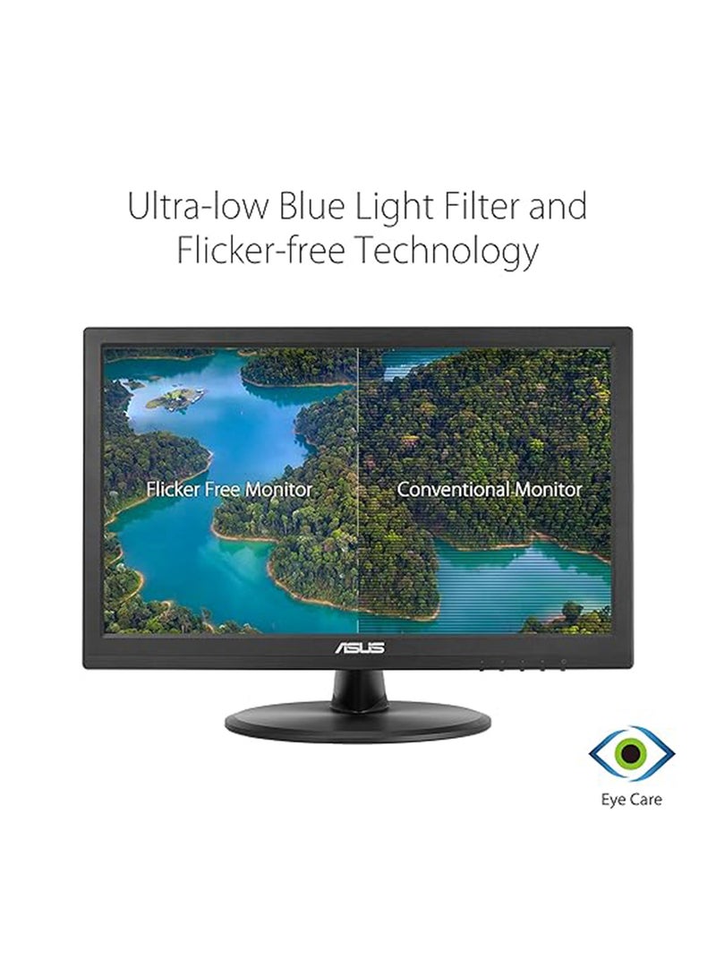 ASUS - VT168HR Touch Monitor, 16" 1366x768 WXGA Touch Display, 60Hz Refresh Rate, 5ms Response Time, 262K Display Colors, TN Panel, 16 9 Aspect Ratio, HDMI/VGA, 90LM02G1-B04170 Black - Image 1