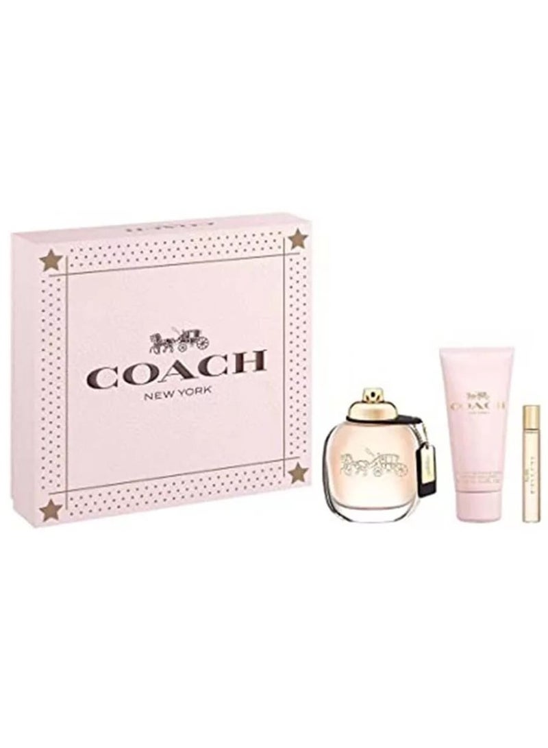COACH - Coach New York Set (Eau de Parfum 90 ml + 7.5 ml + 100 Body Lotion) 90ml+7.5ml+100ml - Image 1