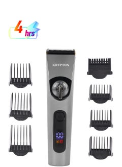 KRYPTON Professional Hair And Beard Trimmer, Rechargeable With High-Capacity Li Battery And 4 Hours Working Time, Quick Charge- KNTR5467 Grey  - Image 1