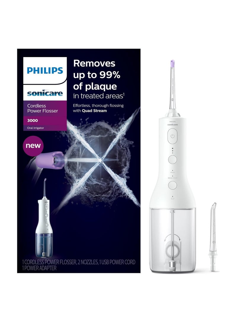 فيليبس Sonicare Power Flosser 3000 Cordless, Oral Irrigator, White HX3806/21 - Image 1