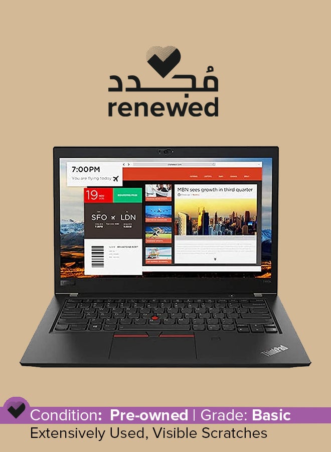 Lenovo Renewed - ThinkPad T480s Laptop With 14-Inch FHD Display,Intel(R) Core(TM) i5-8350U/8th Generation/8GB RAM/512GB SSD/Intel HD Graphics English Black - Image 1