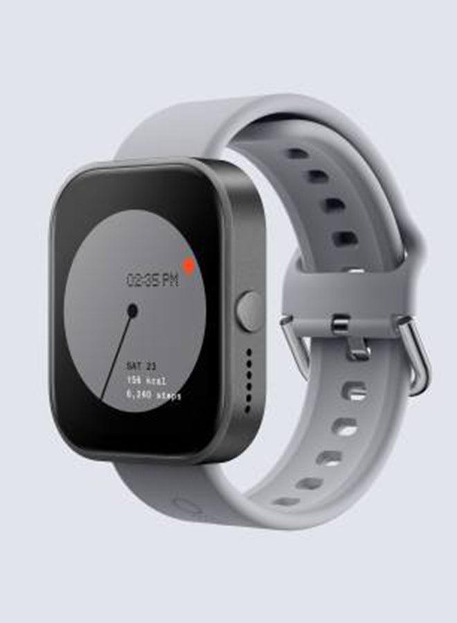 cmf by NOTHING - Watch Pro Smartwatch With Bluetooth Calling, AMOLED Display, IP68 Water Resistant Ash Grey Strap + Dark Grey - Image 1