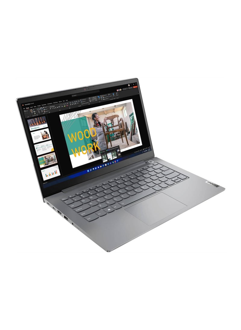 Lenovo - ThinkBook 14 G4 IAP Laptop, 14-IAP, i5-1235U, 8GB Base DDR4, 512GB SSD M.2, Intel UHD Graphics, 14.0 Inch FHD, Win 11 Pro English/Arabic Black - Image 1