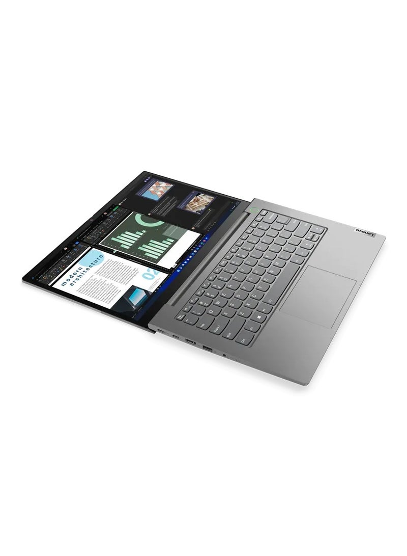 Lenovo - ThinkBook 14 G4 IAP Laptop, 14-IAP, i5-1235U, 8GB Base DDR4, 512GB SSD M.2, Intel UHD Graphics, 14.0 Inch FHD, Win 11 Pro English/Arabic Black - Image 1