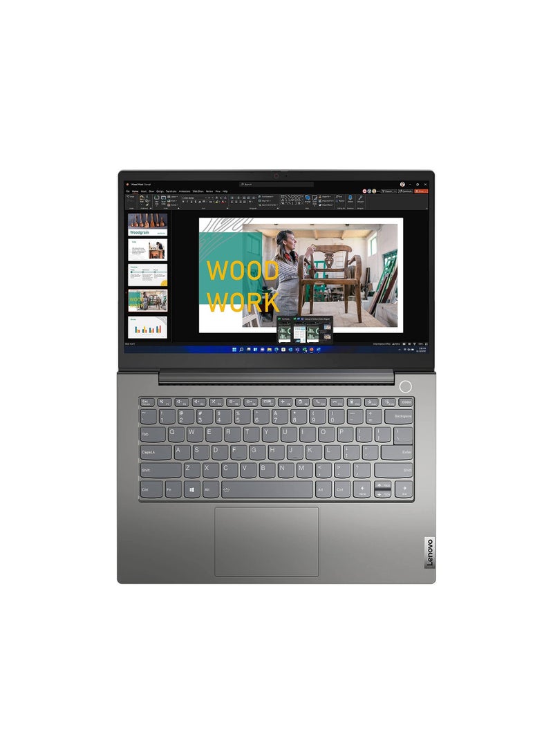 Lenovo - ThinkBook 14 G4 IAP Laptop, 14-IAP, i5-1235U, 8GB Base DDR4, 512GB SSD M.2, Intel UHD Graphics, 14.0 Inch FHD, Win 11 Pro English/Arabic Black - Image 1