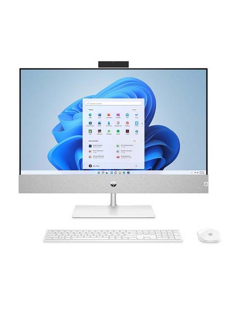 Pavilion 27-ca2000nx All In One With 27-inch QHD Touch IPS Display, Core i7-13700T Processor/32GB RAM DDR4/1TB SSD/Windows 11 Home/4GB NVIDIA GeForce RTX 3050 English/Arabic Snowflake White
