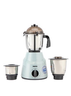 GEEPAS 3 In 1 Mixer Grinder, Powerful Copper Motor Double Ball Bearing, 3 Speed Setting With Incher, Motor Overheat Protection Resettable Fuse, Tetra Flow Technology For Fast Grinding 3 L 800 W GSB44100 White & Silver  - Image 1