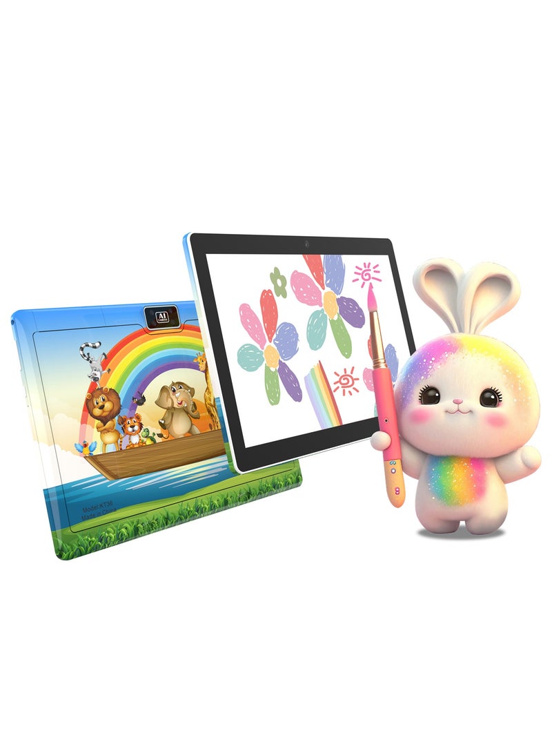ATOUCH 10.1 Inch Android 12 Kids Tablet Dual Sim Wifi Dual Camera And Zoom App Supported With Convertible Eva Case Stand And Gamepad Early Education Tab  - Image 5