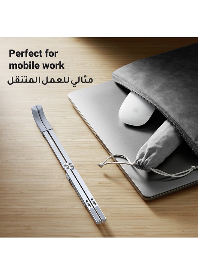Ugreen Desk Laptop Stand, Eye Level Adjustable Foldable Laptop Stand, Universal Lightweight, Comfortable And Compact Laptop Holder Suitable For MacBook AirPro, HP, Lenovo Samsung  11-17 Inch Grey  - Image 5