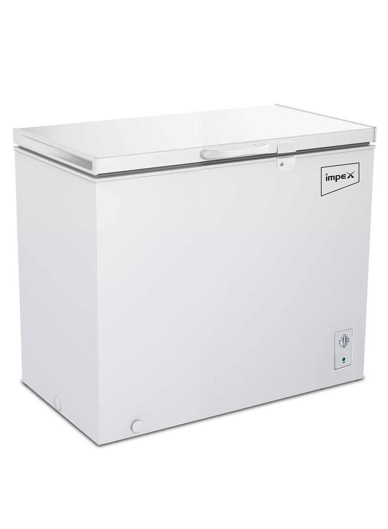 Impex Chest Freezer, Energy Efficient Refrigeration System With Lamp, Grip Handle, Lock And Key, Ideal For Home And Restaurants 200L 82W IMCF 200A 200 L 82 W IMCF 200A White  - Image 1
